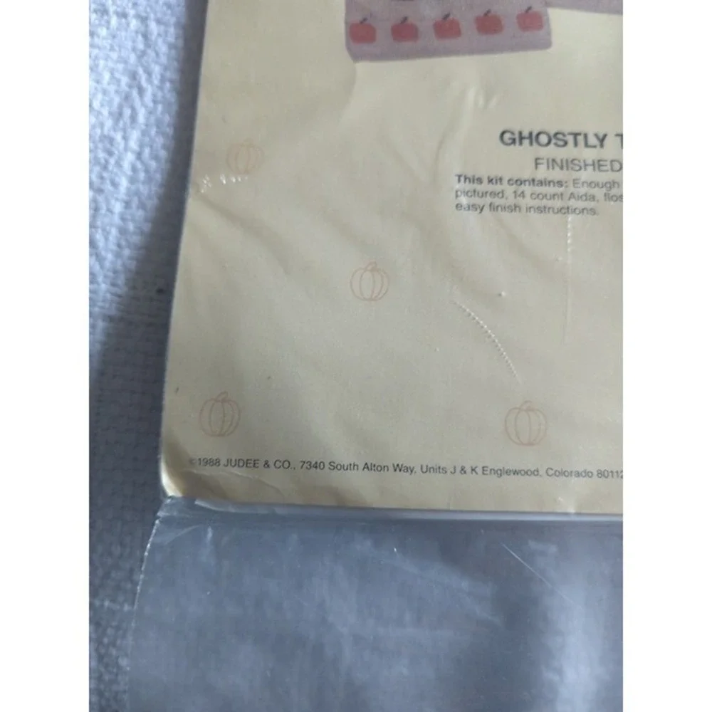 Vintage Halloween Counted Cross Stitch Judee & Company Ghostly Treat Bags